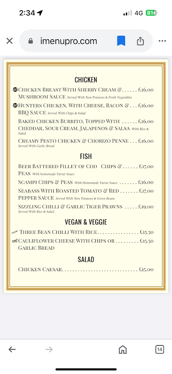 The Butt Of Sherry Menu - Image 4