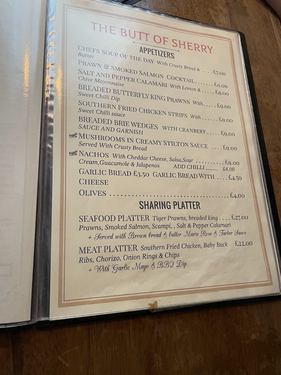 The Butt Of Sherry Menu - Image 6